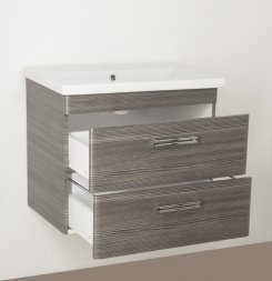 Тумба Style Line подвесная Лотос 70, Комо 70, Шелк зебрано, PLUS