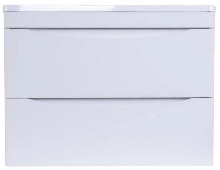 Тумба Style Line подвесная Бергамо мини 70 (2 ящ.), Люкс антискр белая, PLUS, Каре Люкс мини 700х350